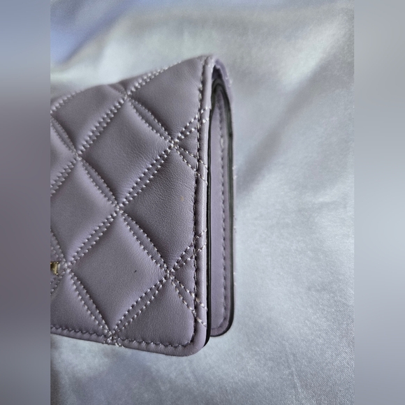 Kate Spade Lavendar Quilted Leather Wallet In EUC - Picture 4 of 12